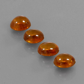 Pedras preciosas de granada espessartita laranja natural de 5,29 ct, transparente, transparente/translúcido