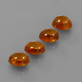 Pedras preciosas de granada espessartita laranja natural de 5,29 ct, transparente, transparente/translúcido