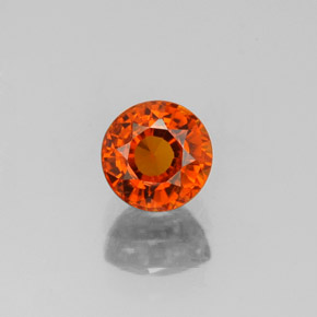 Granada espessartita laranja natural 0,99ct, corte redondo, VS-SI