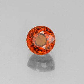 Granada espessartita laranja natural 0,99ct, corte redondo, VS-SI