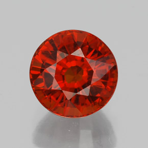 Granada espessartita laranja natural 2,33ct, corte redondo, VS