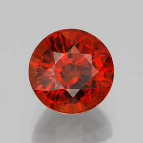 Granada espessartita laranja natural 2,33ct, corte redondo, VS