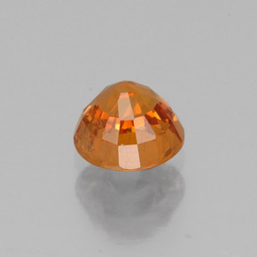 Granada espessartita laranja natural 0,83ct, corte redondo, VS