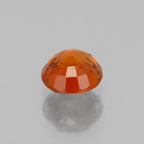 Granada espessartita laranja natural 0,76ct, corte redondo, VVS-VS