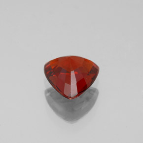 Granada espessartita vermelho natural 1,37ct, trillion, VVS