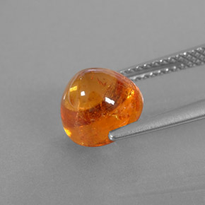 Granada espessartita laranja natural 4,50ct, transparente, transparente/translúcido