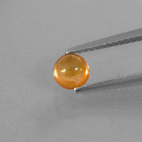 Granada espessartita laranja natural 0,87ct, transparente, transparente/translúcido