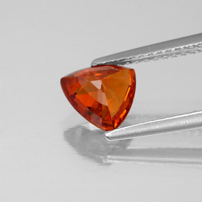 Granada espessartita laranja natural 1,56ct, trillion, SI