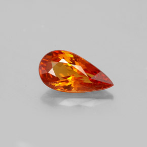 Granada espessartita laranja natural 1,81ct, formato de pêra, VS-SI
