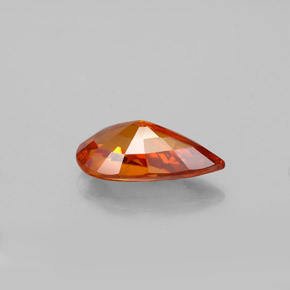Granada espessartita laranja natural 1,81ct, formato de pêra, VS-SI