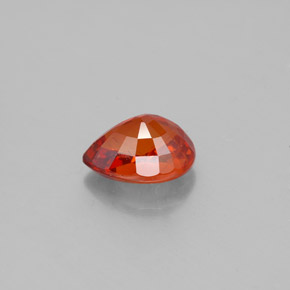 Granada espessartita laranja natural 1,70ct, formato de pêra, VS-SI
