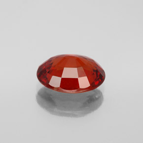Granada espessartita vermelho natural 3,36ct, corte oval, VS-SI