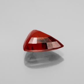 Granada espessartita vermelho natural 3,86ct, trillion, VS