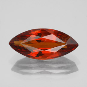 Granada espessartita vermelho natural 4,97ct, marquise, SI