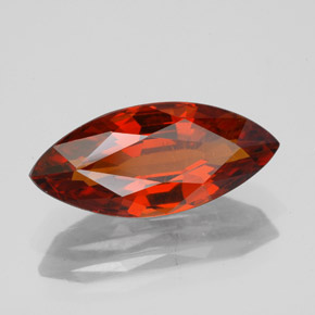 Granada espessartita vermelho natural 4,97ct, marquise, SI