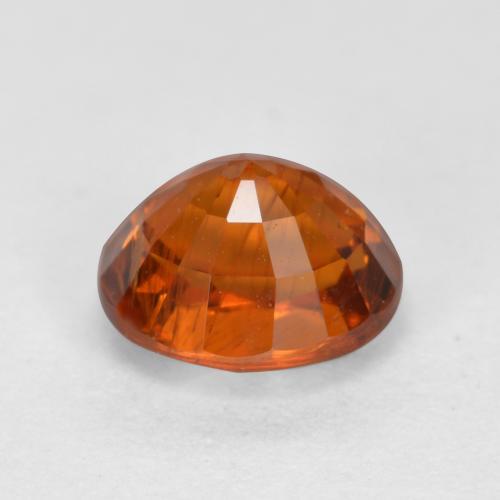 Granada espessartita laranja médio natural 1,07ct, corte oval, VS-SI