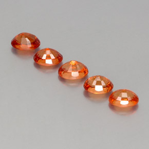 Pedras preciosas de granada espessartita laranja natural de 4,18 ct, corte oval, VS