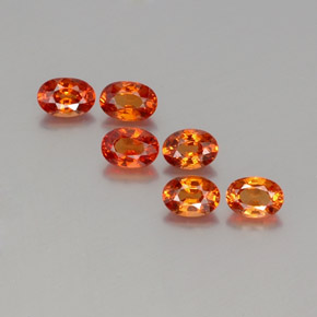 Pedras preciosas de Granada espessartita Laranja Médio natural de 3.45 ct, Corte Oval, VS
