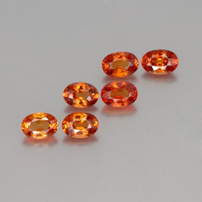 Pedras preciosas de Granada espessartita Laranja Médio natural de 3.45 ct, Corte Oval, VS