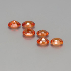 Pedras preciosas de Granada espessartita Laranja Médio natural de 3.45 ct, Corte Oval, VS