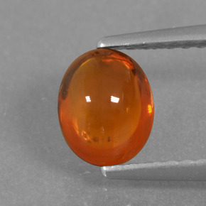 Granada espessartita Laranja Natural 1.50ct, Corte Oval, Transparente