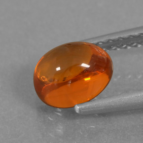 Granada espessartita Laranja Natural 1.50ct, Corte Oval, Transparente