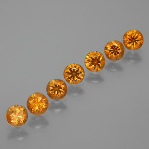 Pedras preciosas de Granada espessartita damasco laranja natural de 2.26 ct, Corte Redondo, VS