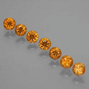 Pedras preciosas de Granada espessartita damasco laranja natural de 2.26 ct, Corte Redondo, VS