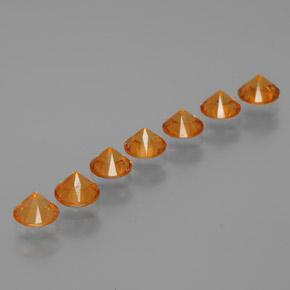 Pedras preciosas de Granada espessartita damasco laranja natural de 2.26 ct, Corte Redondo, VS