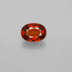 Granada espessartita Vermelho brilhante Natural 1.40ct, Corte Oval, VS