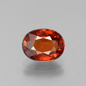 Granada espessartita fogo laranja Natural 1.81ct, Corte Oval, VS-SI