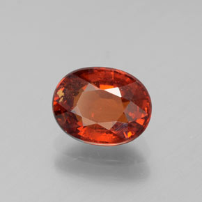 Granada espessartita fogo laranja Natural 1.81ct, Corte Oval, VS-SI