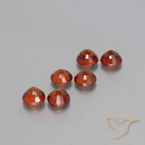 Pedras preciosas de Granada espessartita Fogo vermelho natural de 2.19 ct, Redondo, VS