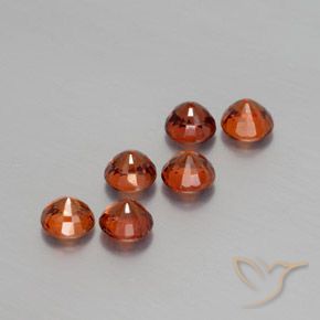 Pedras preciosas de Granada espessartita vermelho intenso natural de 2.69 ct, Redondo, VS