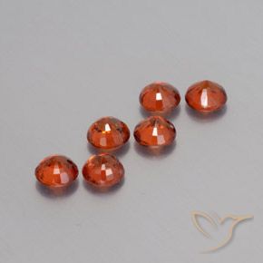 Pedras preciosas de Granada espessartita Fogo vermelho natural de 2.31 ct, Redondo, VS