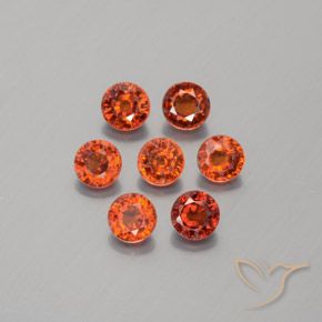 2.51ctw Natural vermelho intenso Granada espessartita, Redondo, VS