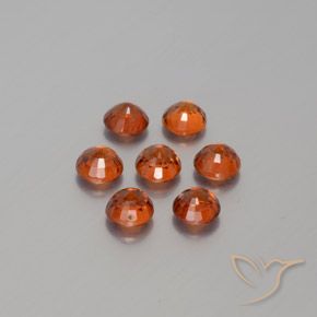 Pedras preciosas de Granada espessartita vermelho médio natural de 2.88 ct, Redondo, VS