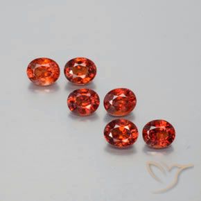 2.90ctw Natural vermelho médio Granada espessartita, oval, VVS-VS