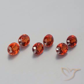 Pedras preciosas de Granada espessartita vermelho médio natural de 2.90 ct, oval, VVS-VS
