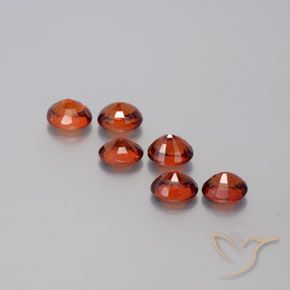 Pedras preciosas de Granada espessartita vermelho médio natural de 2.90 ct, oval, VVS-VS