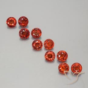 3.51ctw Natural vermelho intenso Granada espessartita, Redondo, VS