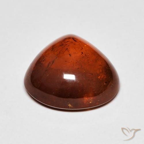 Granada espessartita laranja avermelhado Natural 8.27ct, Formato de pêra, Transparente