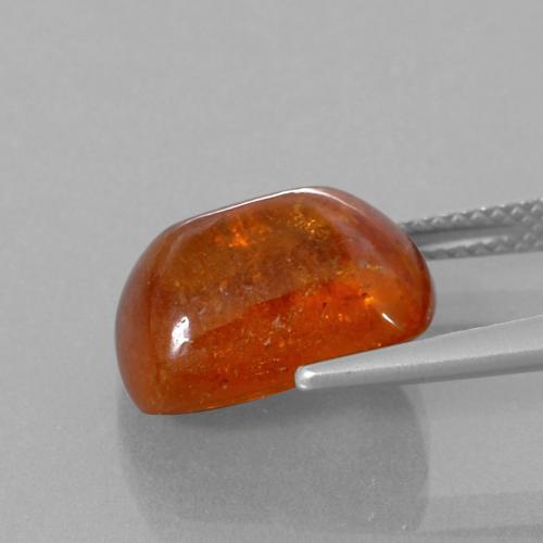 Granada espessartita âmbar laranja Natural 11.19ct, Almofada cortada, Transparente