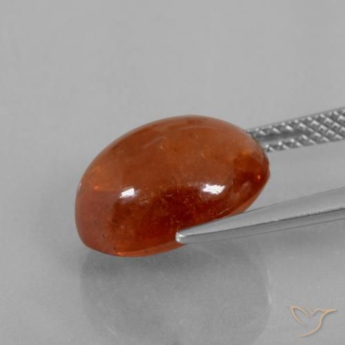 Granada espessartita laranja quente Natural 9.50ct, oval, Transparente