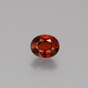 Granada espessartita laranja natural 0,84ct, corte oval, VS
