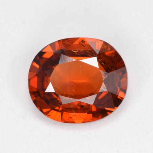 Granada espessartita laranja natural 1,20ct, corte oval, VS
