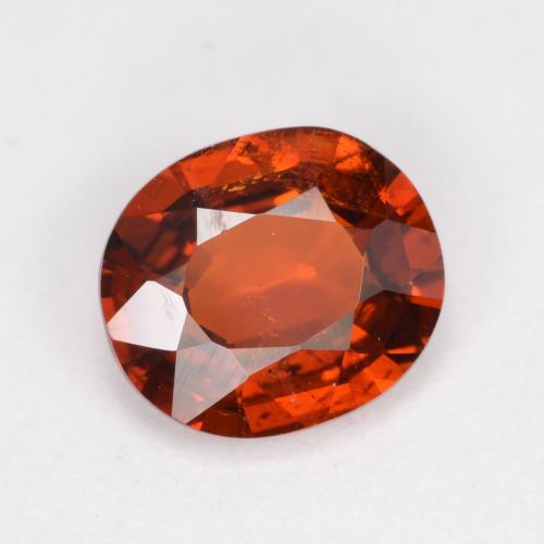 Granada espessartita laranja natural 1,20ct, corte oval, VS