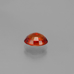 Granada espessartita vermelho alaranjado natural 1,17ct, corte oval, VS