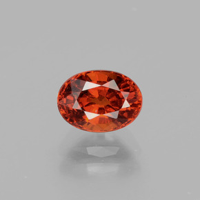 Granada espessartita Laranja vermelha Natural 1.58ct, Corte Oval, VS