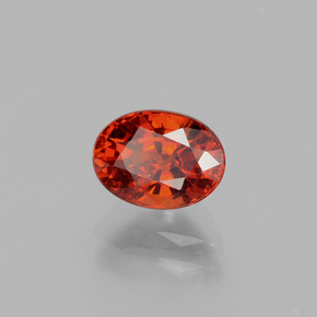 Granada espessartita Laranja vermelha Natural 1.58ct, Corte Oval, VS